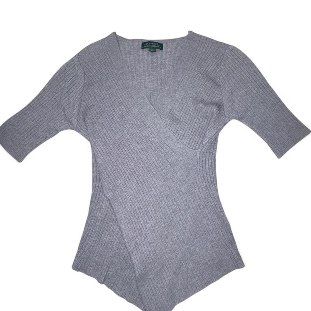 Wild-fable Women's Grey and Purple Jumper